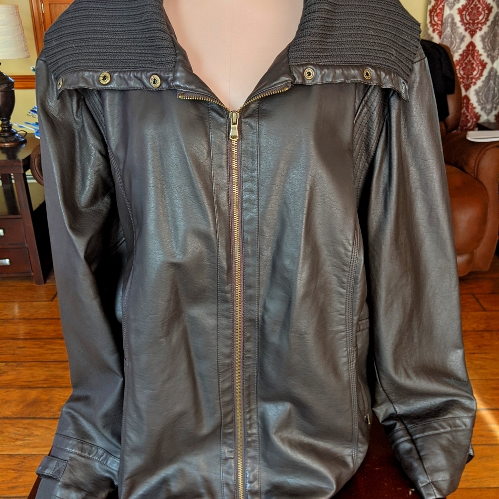 Leather like Bomber Jacket